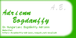 adrienn bogdanffy business card